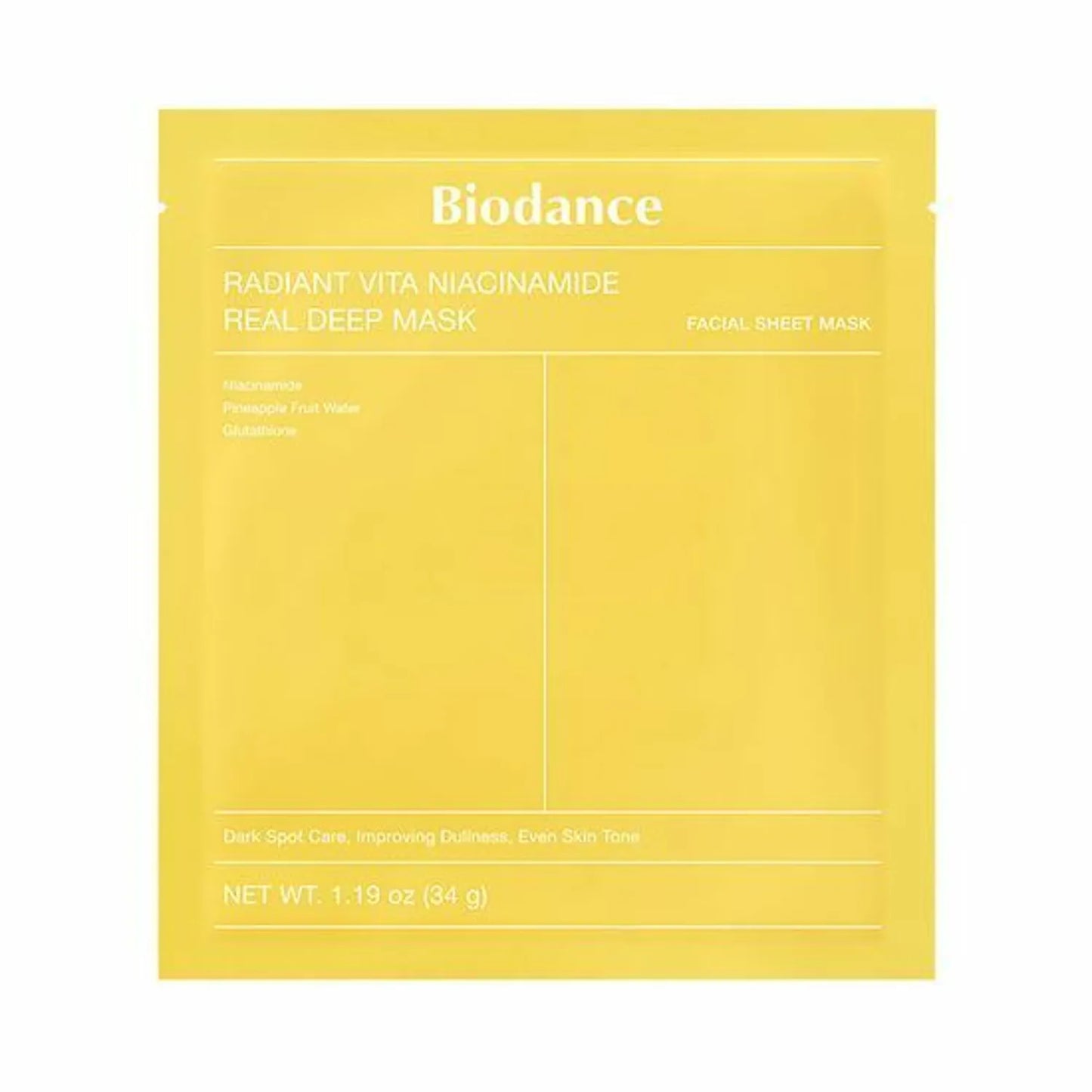 BIODANCE - RADIANT VITA NIACINAMIDE REAL DEEP MASK 4EA