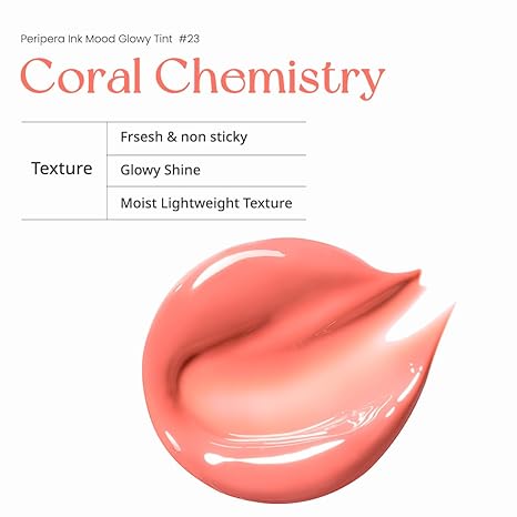 PERIPERA - INK MOOD GLOWY TINT 023 CORAL CHEMISTRY (LUCKY LOTTERY)