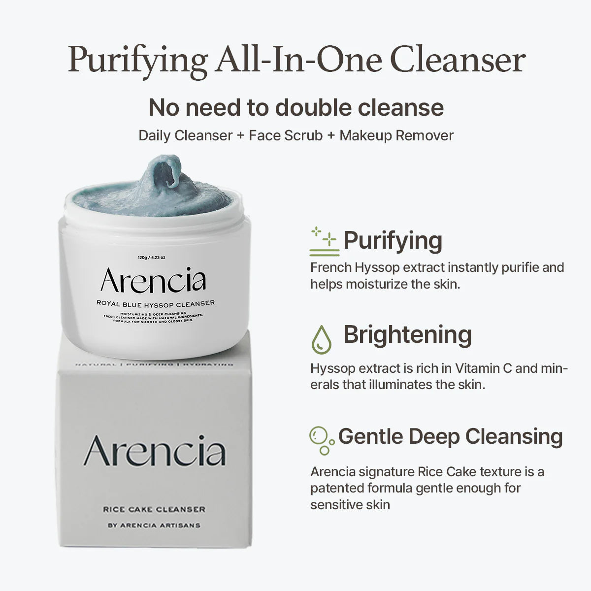 ARENCIA - BLUE HYSSOP CLEANSER 120G