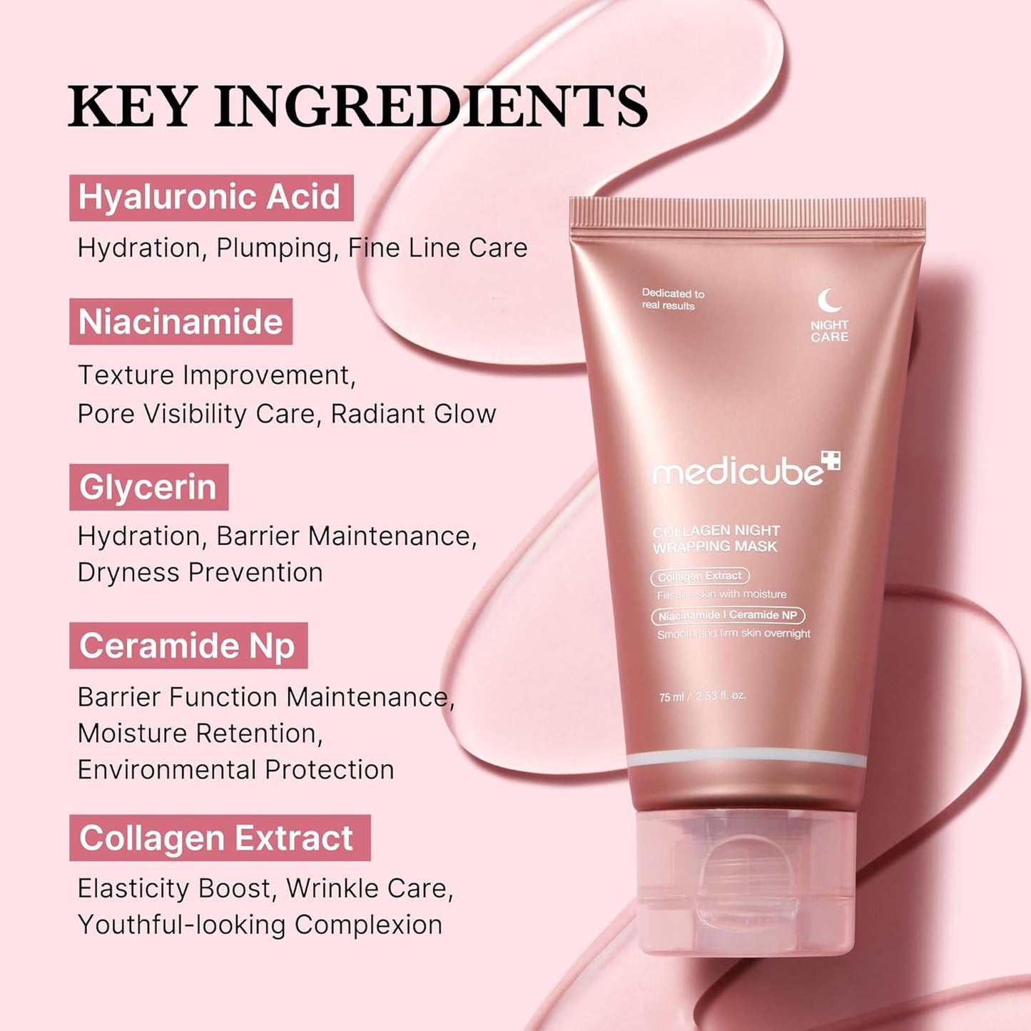 MEDICUBE - COLLAGEN NIGHT WRAPPING MASK 75ml