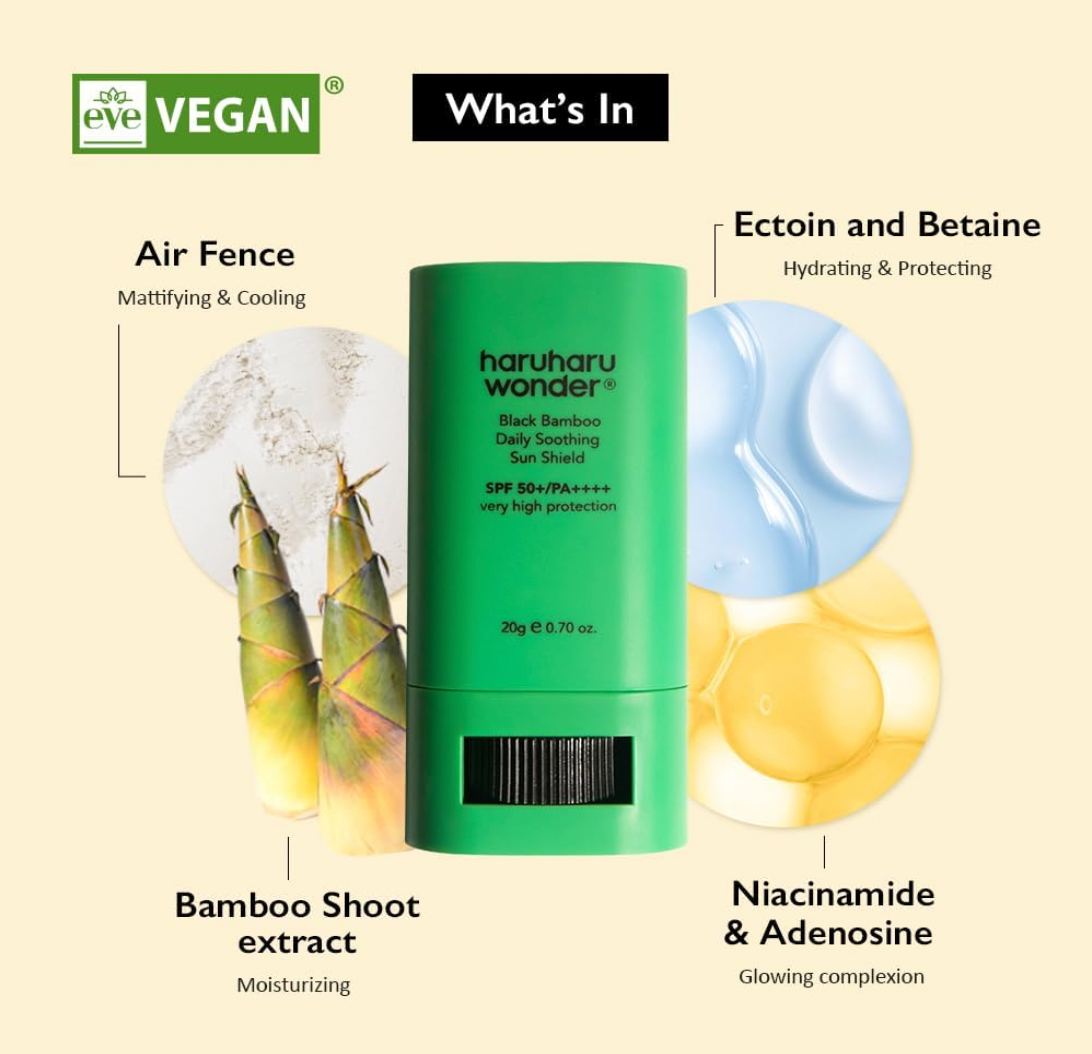 BLOQUEADOR EN BARRA HARU HARU WONDER BLACK RICE SPF50+ PA++++