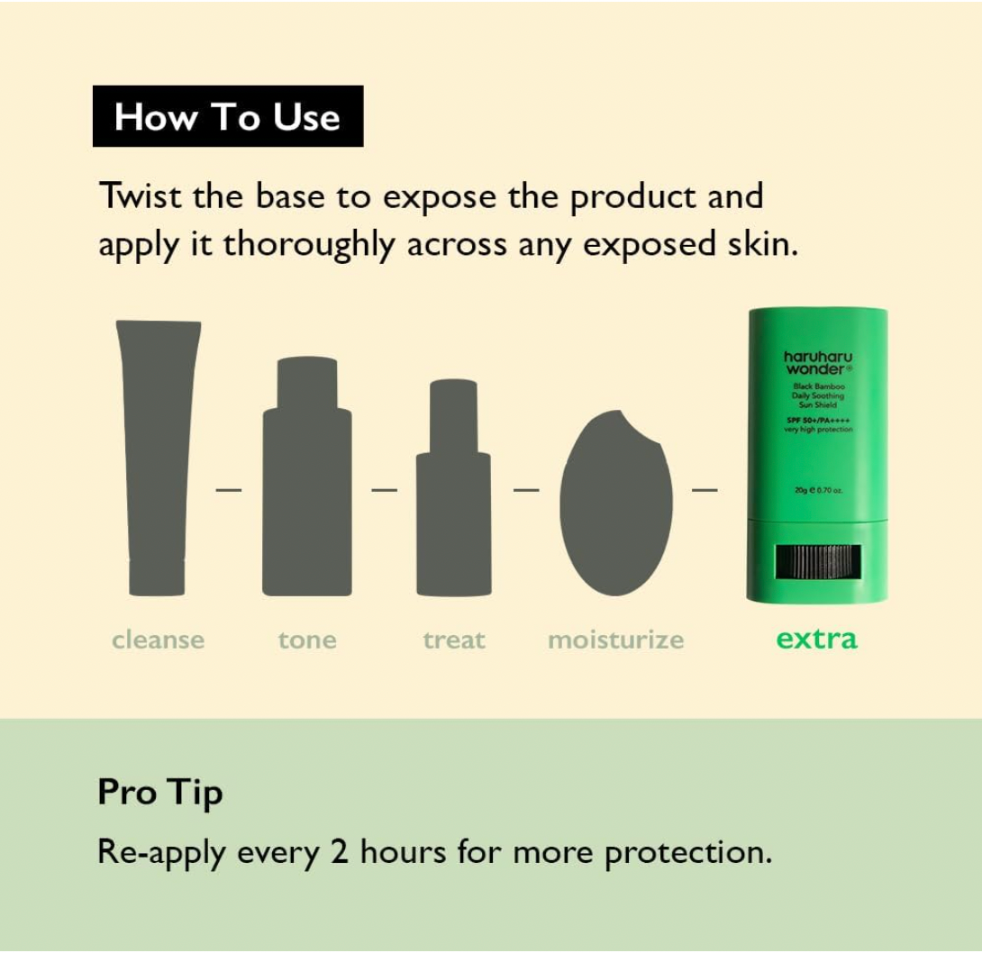 BLOQUEADOR EN BARRA HARU HARU WONDER BLACK RICE SPF50+ PA++++