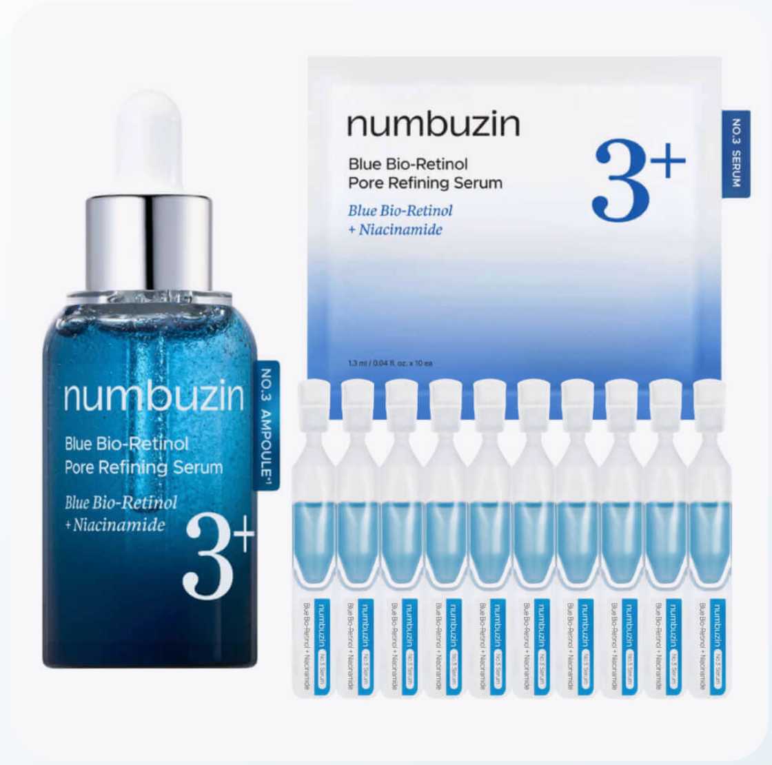 NUMBUZIN No.3 BIO-RETINOL pore refining serum 1.3ml (10 ampulas)