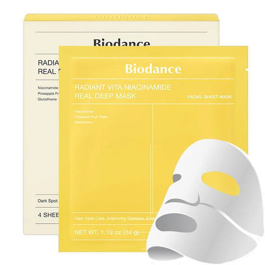 BIODANCE - RADIANT VITA NIACINAMIDE REAL DEEP MASK 4EA