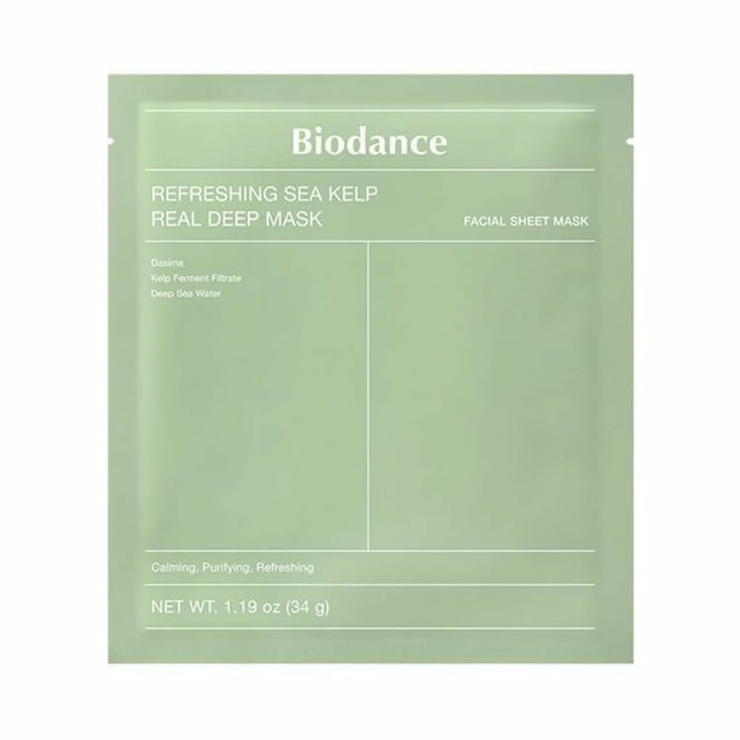 BIODANCE - REFRESHING SEA KELP REAL DEEP MASK 4EA