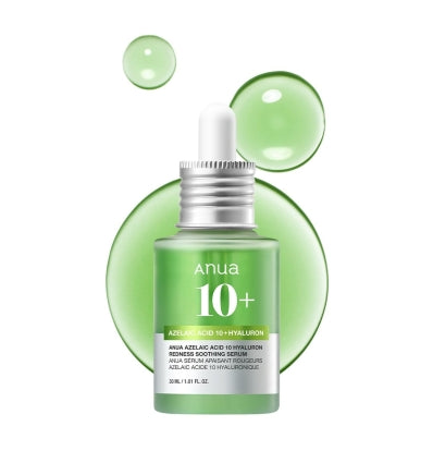 ANUA - AZELAIC ACID 10 HYALURON REDNESS SOOTHING SERUM 30ML